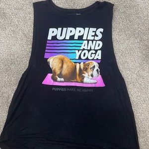 Puppies and Yoga tank